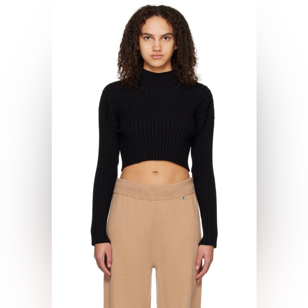 Wolford Black Turtleneck Crop Shirt Like New XS